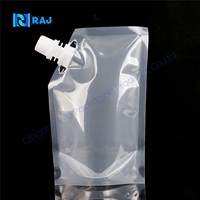 16 Oz 500Ml Food Grade Clear Drink Vloeibare Uitloop Zakje Vruchtensap Verpakking Tuit Zakje-Plastic-Voor-Sap