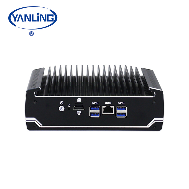 Pfsense Fanless Firewall Mini Pc  8 Gen Core I7 8550U  with 2 *DDR4 4*USB 3.0 1*COM 6*Gigabit Lan for Network Appliance
