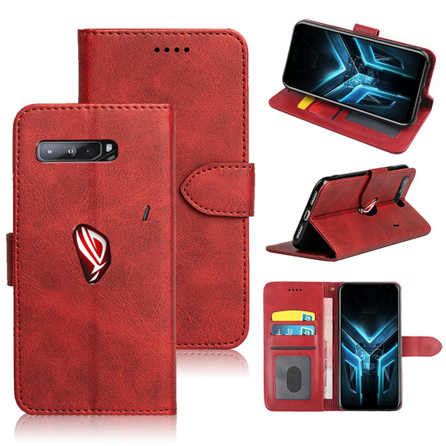 Cellphone Case for Asus ROG Phone 5 , Folio PU Leather Wallet Flip Cover for ASUS Zenfone Max Plus M2 (ZB634KL) ZS660KL