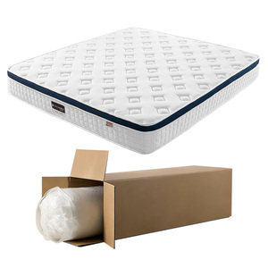 Matelas de luxe haut de gamme à prix d'usine, en mousse compressée, double ressort ensaché, pour lit King Size, pour un sommeil doux 3 #   Tapis compressé - Product Image 6