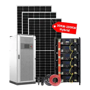 三相30kw 50kw 100kw混合离网太阳能发电系统30kw 50 kw 100 kw 200kw太阳能发电厂价格