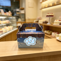 Scatola per Torte Personalizzata in Cartone Ecologico per Alimenti con Finestra e Laminazione Opaca per Confezionamento di Dolci, Dessert e Ciambelle