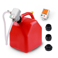 Bomba Eléctrica Autocebante TOKOO FTP001-07 con 4 Pilas AA, Bomba de Transferencia de Combustible de Plástico para Gasolina/Diésel, Mini Bomba de Combustible de 3V CC