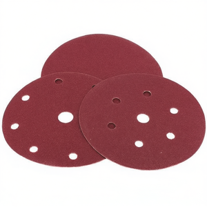 Discos de lijado con velcro TTAKE, grano 80, 8+1 agujeros, discos abrasivos de fibra para lijadora orbital - Product Image 2