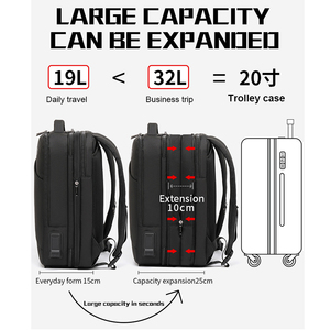 <span class=keywords><strong>Mochila</strong></span> <span class=keywords><strong>Arctic</strong></span> <span class=keywords><strong>Hunter</strong></span> para Hombre, Impermeable, con Protección RFID, Expandible, Duradera, con Puerto USB, Anti-Robo, Gran Capacidad, para Viajes y Negocios - Product Image 4