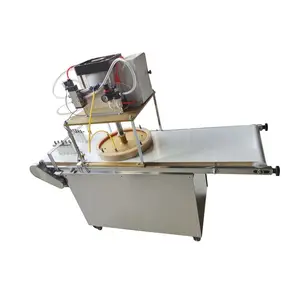 Máquina formadora de pan de bagel de alto rendimiento, máquina para hacer corteza de pizza Xinjiang naan