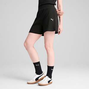 Shorts pour femmes Puma, noir, coupe côtelée, vêtements de sport - Product Image 2