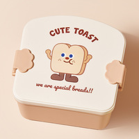 Boîte à lunch Bento en plastique à 3 compartiments pour les enfants.