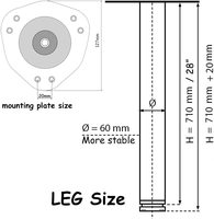 Jambe de cuisine réglable directe de Table de support de plan de travail de barre de petit déjeuner d'usine de Sondoly