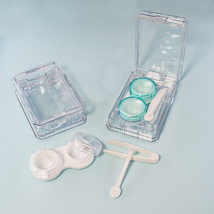 Atacado Cosmetic <span class=keywords><strong>Contact</strong></span> Lenses Box Set com pinças Colorido <span class=keywords><strong>Contact</strong></span> <span class=keywords><strong>Lens</strong></span> Case Set para Eye Care Travel Kit Holder Container - Product Image 6
