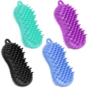 Massager Silicone Shampoo Brush Waterproof Shower Scalp <b>Scrubber</b> Tool for Hair Growth - Product Image 1