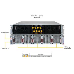 Servidor Barebone Supermicro SYS-422GA-NRT 4U de Doble Socket DDR5 ECC NVMe para Rack, Multi GPU, IA, HPC, Configuración Personalizable - Product Image 4
