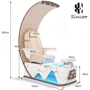 Sillón de Masaje Eléctrico Reclinable de Alta Gama, Moderno, Europeo, de Vidrio, con Respaldo Ajustable, para Manicura y Pedicura, con Lámpara LED de 7 Colores - Product Image 6
