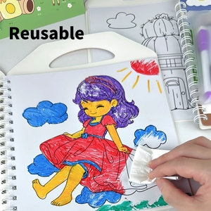 Acqua riutilizzabile creativa-rivelare 16 pagine libro di attività ideale kit di pittura di viaggio primo libro <span class=keywords><strong>da</strong></span> <span class=keywords><strong>colorare</strong></span> per bambini - Product Image 5