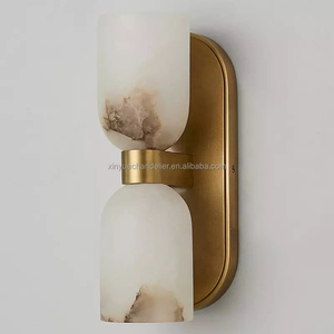 American Creative Aurind Doppia Tonalità in Ottone Solido da Bagno Lampada da Muro Alabastro per Hotel Camera da Letto Corridoio Villa Ristorante - Product Image 6