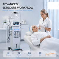 Appareil facial professionnel à hydrogène oxygéné avec atomisation nano, 8 sondes opérationnelles pour éliminer les points noirs et nettoyer les pores