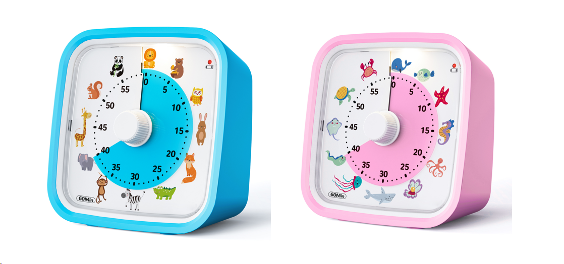 Visual Timer Clock Yunbaoit OEM Child Time Management Pomodoro Kitchen Timer Countdown Productivity Study Visual Timer for Kids