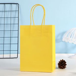 Sac de transport en papier kraft couleur personnalisée avec logo imprimé, réutilisable, pour boutique de cadeaux et vente au détail - Product Image 5