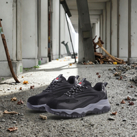 Chaussures de sport pour hommes, baskets de sécurité de haute qualité, élégantes avec bout en acier, couleur noire et caoutchouc