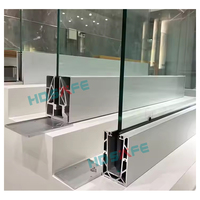 HDSAFE – Quincaillerie de base pour garde-corps en aluminium à canal en U, pour extérieur contemporain, balcon, balustrade sans cadre, escalier, terrasse