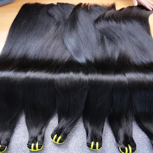 Wholesale 12A 15A Grade Double Drawn Vietnamese Human Hair Vendors Straight Virgin Raw Mink Cuticle Aligned Weaving Hair Bundles