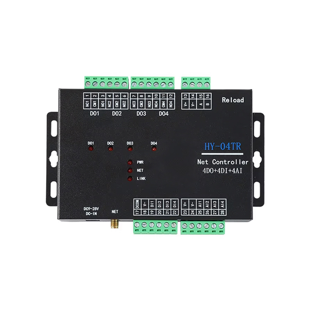 04TR Ethernet Remote I/O Module 4AI 4DI 4DO 4-20 MA RS485 Modbus RTU TCP MQTT 9-28 VDC for Farm Pump Control CE