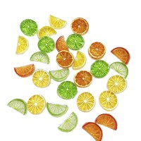 30pcs Resin Lemon Tiga Dimensi Realistis untuk Hiasan Kuku, Berbagai Warna, Patch Dekorasi Nail Art DIY, Mini Buah Jeruk