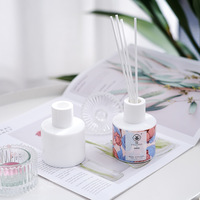 Diffuseur d'arômes en verre vide personnalisable de 100 ml, unique, pour voiture, décoration d'intérieur, avec bouchon couronne, disponible en plusieurs couleurs