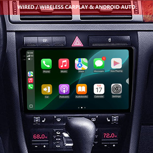 Radio de coche HI-FI Audio para <span class=keywords><strong>Audi</strong></span> A6 <span class=keywords><strong>R6</strong></span> RS6 1997 - 2006 REPRODUCTOR DE DVD de 9,5 pulgadas pantalla Android Video 2 Din 2K pantalla CarPlay DSP - Product Image 3
