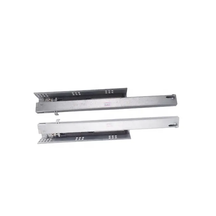 2 Fold Undermount Galvanized Soft Close Furniture Drawer Slide With Pin