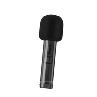 Microphone cravate sans fil double futuriste avec étui de charge transparent, Plug & Play pour iPhone et Android, idéal pour le streaming en direct