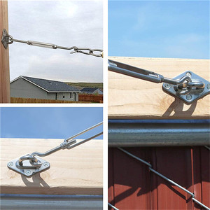 ชุดอุปกรณ์ยึดผ้าใบกันแดดสแตนเลส Eda รุ่น M5 M6 M8 พร้อมตัวล็อคและตะขอสำหรับกันแดดกลางแจ้ง - Product Image 2