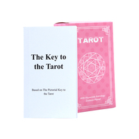 Carte de tarot à angle classique de cavalier rose personnalisée avec impression de cartes de livret Cartes Soft Touch Cube d'affirmation de boîte de support personnalisé