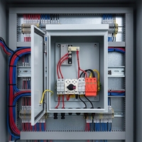 Boîtier de Combinaison PV 2 Entrées 1 Sortie pour Panneaux Solaires 400V 15A/32A en Acier et ABS Étanche pour Extérieur