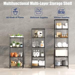 810lbs טעינת משקל לכל פלדה מדף 5 Tiers NSF מטרו משרד תעשייתי עצבים אחסון חוט מתכת מדפי בגימור כרום - Product Image 3