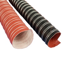 Tuyau de conduit d'air chaud en fibre de verre de silicone hautement flexible, style de conception industrielle, pour systèmes de CVC, ventilation LKESS LKE00426 4M