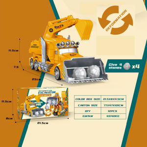 Kinder-Transformations-Ingenieur-Truck Fahrzeugspielzeug Bulldozer Bagger 2-in-1 Elektroauto - Product Image 6
