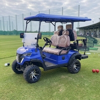 Voiturette de golf électrique 4 places homologuée pour la route, pneus tout-terrain personnalisables, écran tactile intelligent avec prise en charge CarPlay