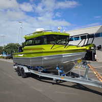 Bateau de pêche de luxe en aluminium soudé de 7,5 m (25 pieds) pour la famille australienne, prix des yachts