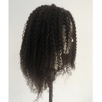 Mannequin de tête d'entraînement de cheveux humains bouclés pour femmes pour la coupe de cheveux et le style pour le tressage et le modelage