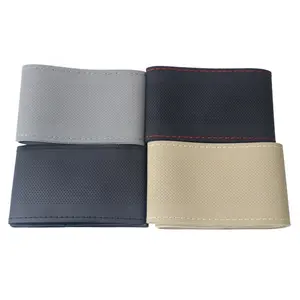 Cubierta Interior para <span class=keywords><strong>volante</strong></span> de coche, cosido a mano de cuero de PVC de lujo, gran oferta - Product Image 1