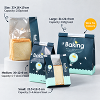 Sacs à pain en papier kraft laminé écologiques jetables, qualité alimentaire, personnalisables, pour boulangerie - Offre Spéciale