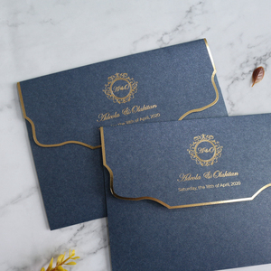 Sobres Azul Oscuro con Borde Dorado para Invitaciones, Tarjetas de Felicitación y Eventos de Ceremonia de Cumpleaños - Product Image 5