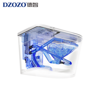 S021 Nouveau design, WC intelligent entièrement automatique à siphon en P allongé, télécommande, petite taille, gain de place, siège chauffant intégré