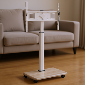 Carrito de TV Móvil con Altura Ajustable para Pantallas de 32-70 Pulgadas, Base Rodante con Inclinación de 25 Grados, Capacidad de 99 Libras, Soporte de Acero - Product Image 2