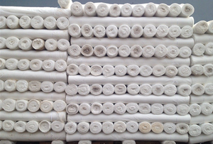 Tela 100% de microfibra de poliéster, tejido de color blanco para hotel, en material crudo - Product Image 6