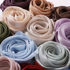 Women Fashion Stylish Elegant Solid Winter Long Hijab Silk Muslim Lightweight <b>Wrap</b> Turban Crinkle Islamic Shawl <b>Head</b> Scarves - Product Image 6