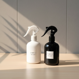 En Stock Botella de <span class=keywords><strong>Spray</strong></span> Negra y Blanca de 300ml 500ml con Botón Manual y Pulverizador de Niebla Fina - Product Image 1