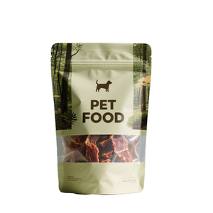 Sachet d'emballage alimentaire en plastique imprimé sur mesure, refermable avec fermeture éclair, anti-odeur, fond plat, en Mylar, pour viande de bœuf, poulet, poisson séché - Product Image 1