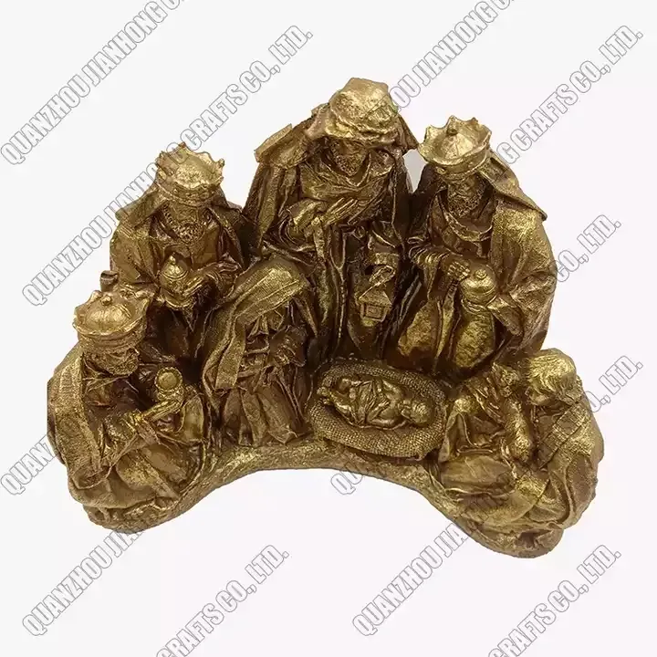 Patung Dekorasi Rumah Ornamen Dekorasi Resin Religius Kerajinan Set Patung Kelahiran